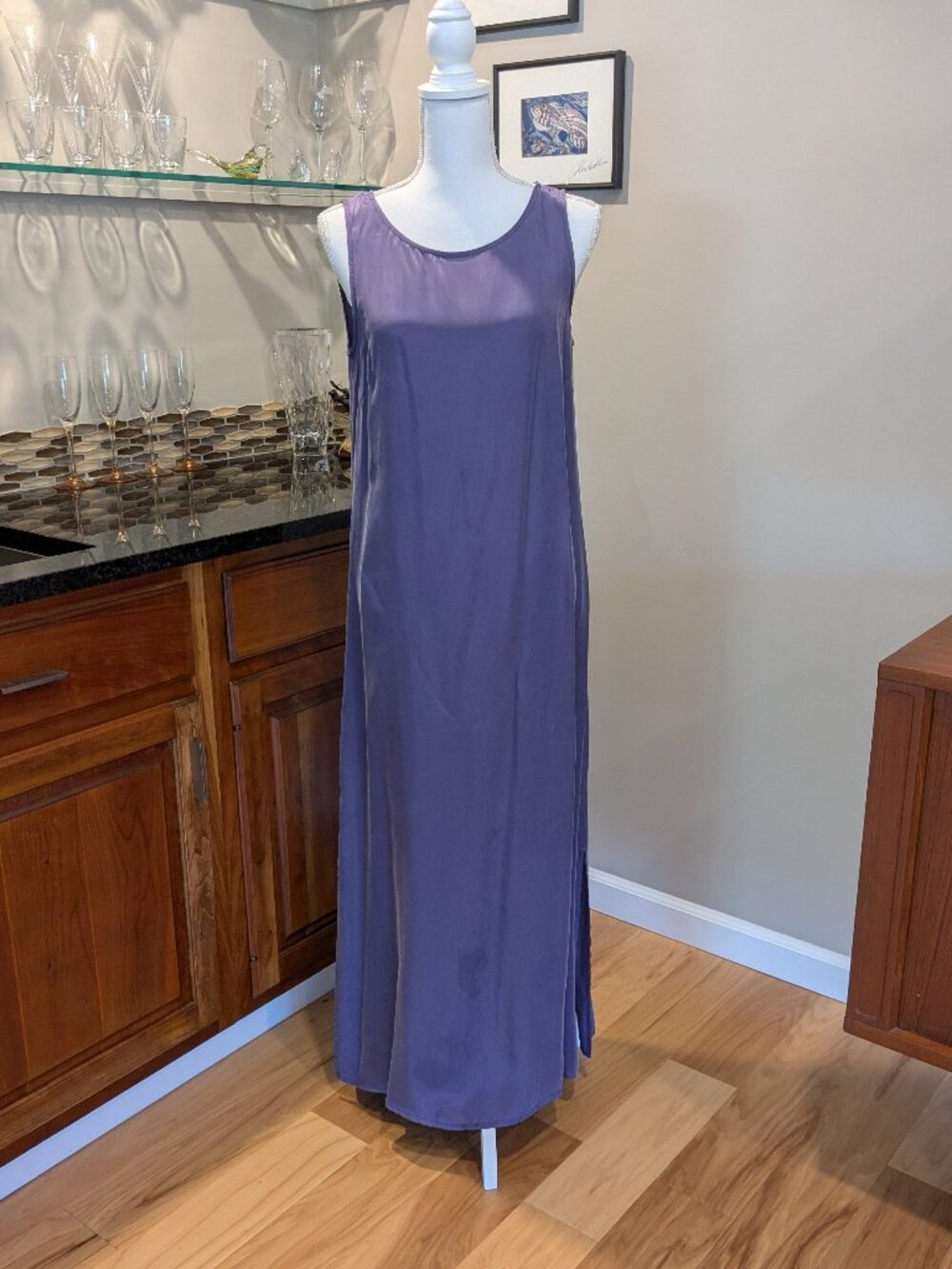Liz Claiborne Vintage Purple Sheath Maxi Dress Jacket 2pc Set Size 6 Formal